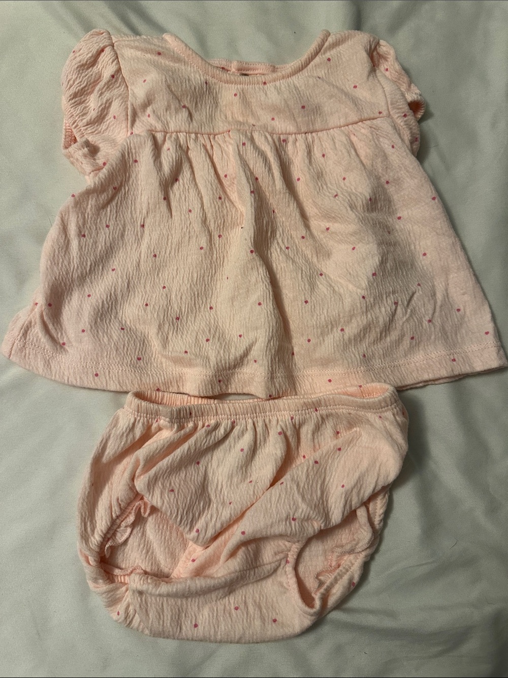 child of mine Soft Pink Dot Two-Piece set